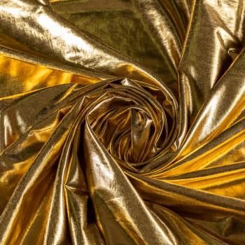 Трикотаж лазер К33-963 темное золото однотонный