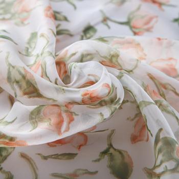 Тюль вуаль 03-01-13169 белый принтованный