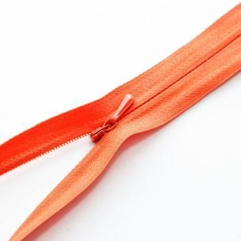 Молния спираль потайная 50 см на плотной тесьме н/р оранжевый G013P-50S-154