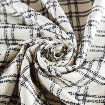 Твид-букле 006-05917 белый принтованный