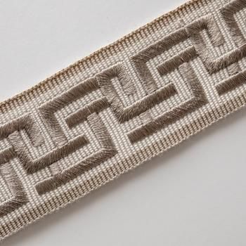 Бордюр жаккардовый 3,5 см 0000-357-104-008 светло-серый