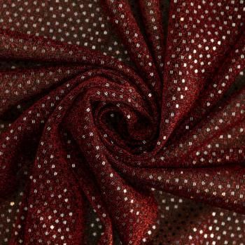 Трикотаж с люрексом К33-533 бордовый однотонный