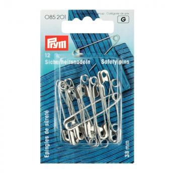 Булавки английские Prym 085201 38 мм 12 шт серебро