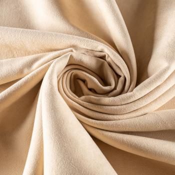 Замша портьерная 13-02-00464 теплый песочный однотонный