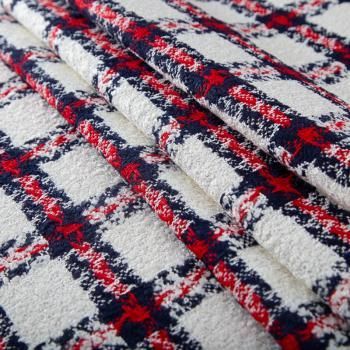 Твид дублированный Gucci 052-20147 молочный клетка