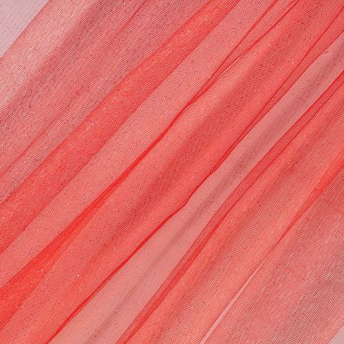 Фатин с напылением К33-947 красный однотонный