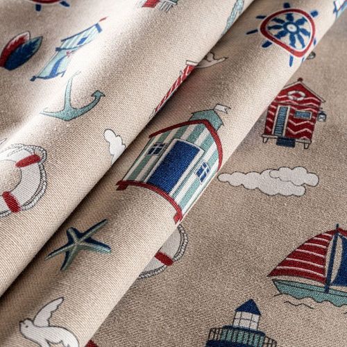 Ткань портьерная L-275 см 523-02-29 песочный принтованный