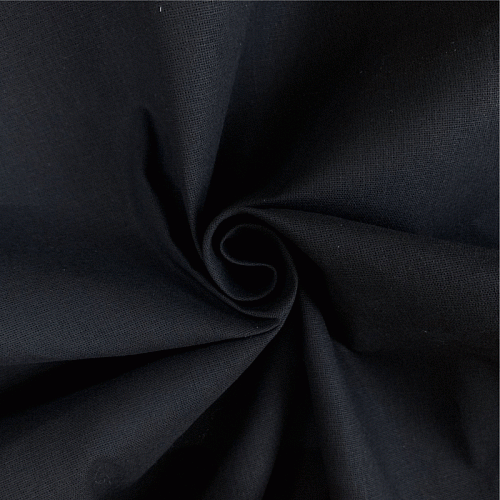 Бязь К38-001 черный однотонный