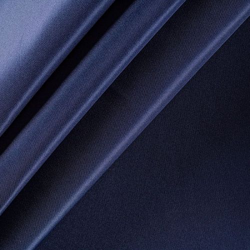 Ткань портьерная сатин h-305 см 16-02-00537 синий однотонный