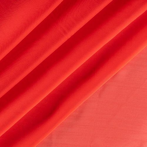 Шифон К33-892 красный однотонный