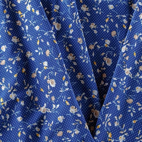 Вискоза "Лоренцо" 036-08359 синий принтованный