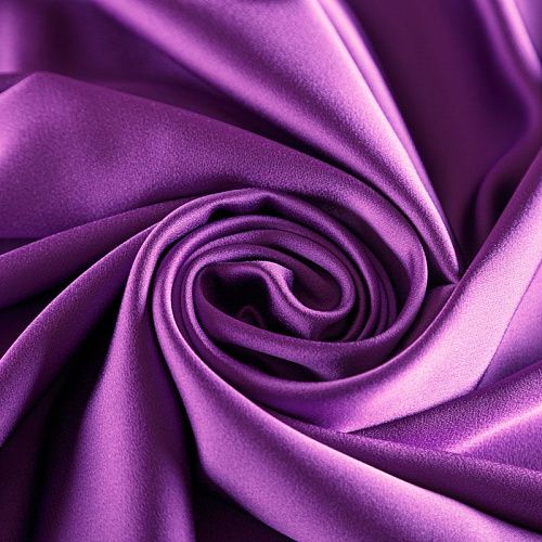 Кади креп-атлас 001-06656 лиловый однотонный
