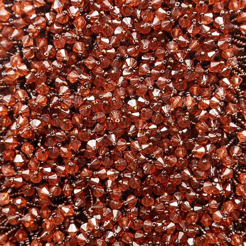 Бахрома 30 мм со стеклярусом PA0240-037 медно-коричневый