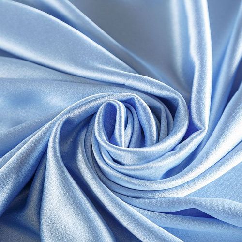 Кади креп-атлас 001-06595 холодный голубой однотонный
