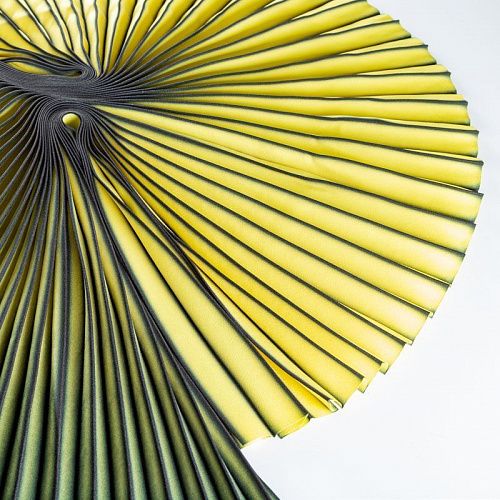 Гофре из крепа купон 60/180х110 см 043-02486 черно-желтый градиент