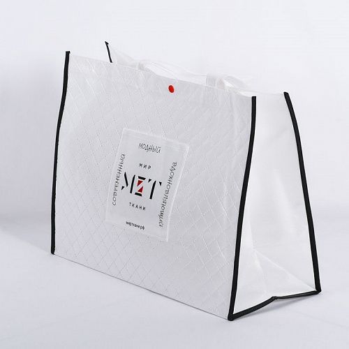 Сумка-шоппер 33x45x19 см TI-5 белый/черный