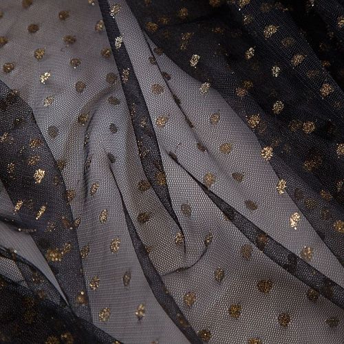 Сетка мягкая с люрексом 050-16775 черный