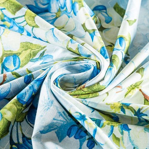 Перкаль ш.220 см 007-03524 светло-голубой принтованный