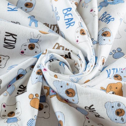 Фланель 060-03547 белый принтованный