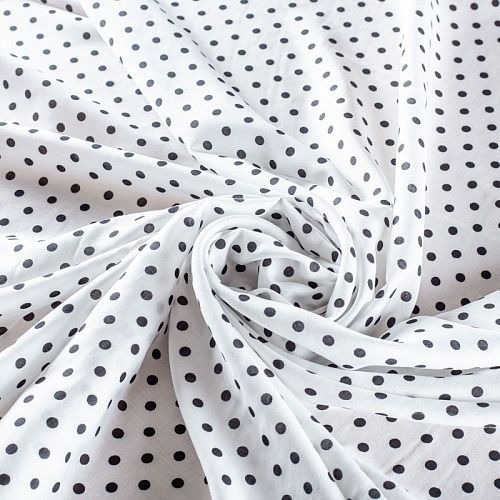 Штапель 069-01475 белый принтованный