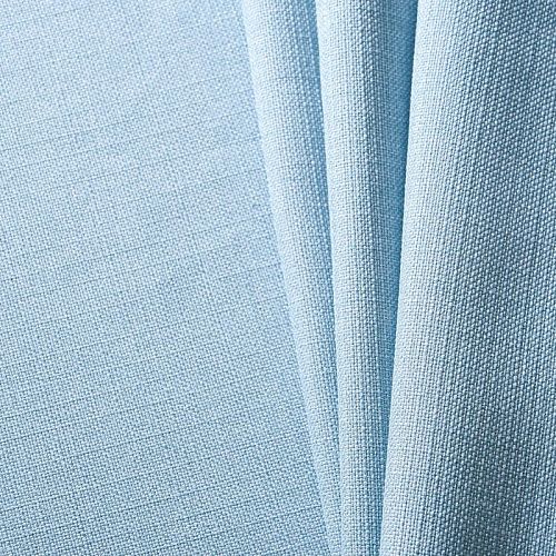 Ткань портьерная лен h-300 см 05-02-11501 разбеленный голубой однотонный