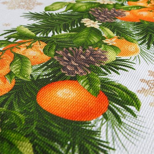 Полотно вафельное 007-15462 белый принтованный