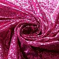 Пайетки на сетке 055-02833 темная фуксия однотонный