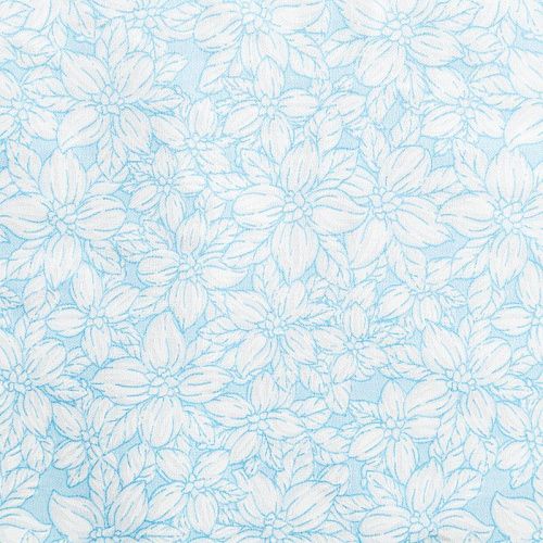 Тик наволочный 054-03542 голубой принтованный