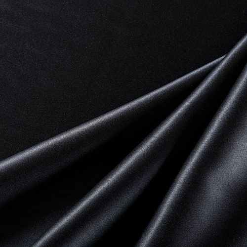 Сатин стрейч 001-07710 черный однотонный