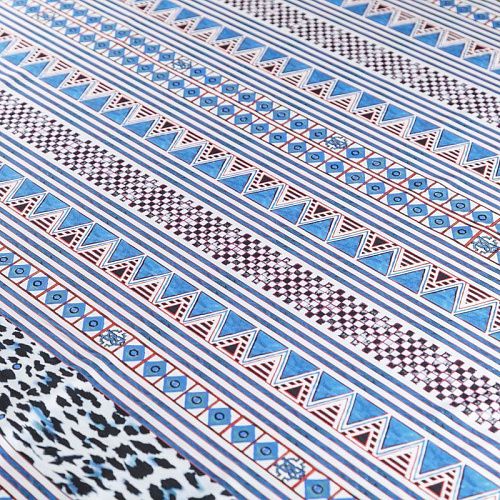 Лайкра 005-06294 белый принтованный