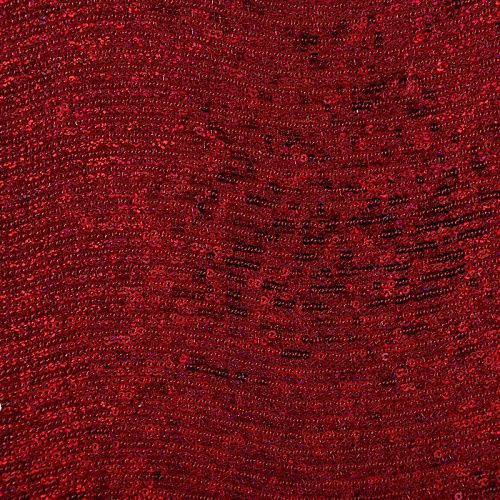 Ткань с пайетками 055-03055 бордовый однотонный