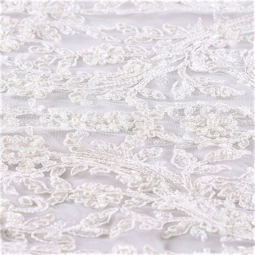 Гипюр с бисером 012-09110