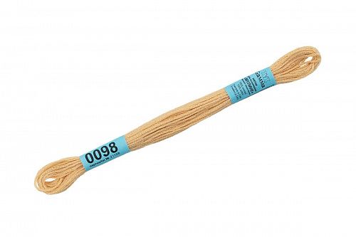 Нитки для вышивания Gamma мулине 8 м 0098 бежевый