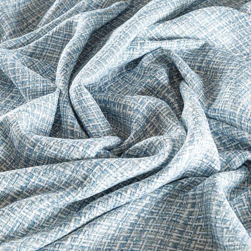 Твид-рогожка 052-04396 бело-голубой