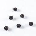 Пуговица с проколами 11 мм пластик 497122 черный