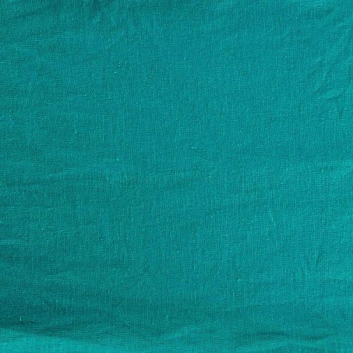Лен натуральный 035-02790 бирюзово-зеленый однотонный