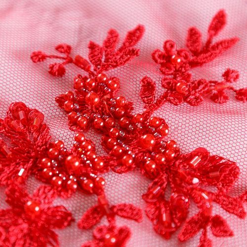 Гипюр 012-10380 красный