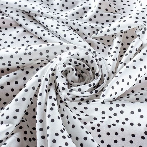 Штапель 069-01471 белый принтованный