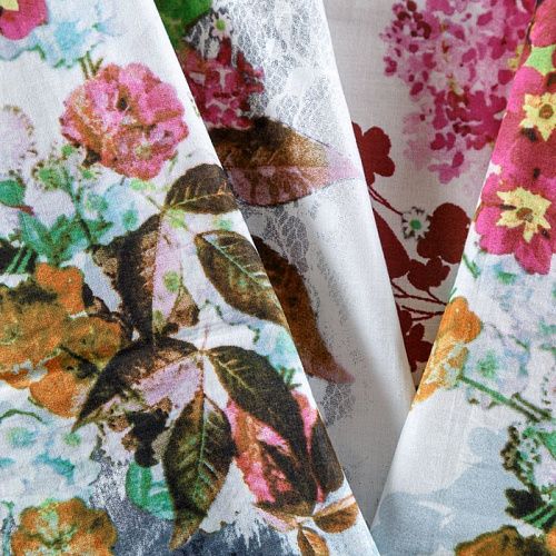 Батист 003-07882 белый принтованный