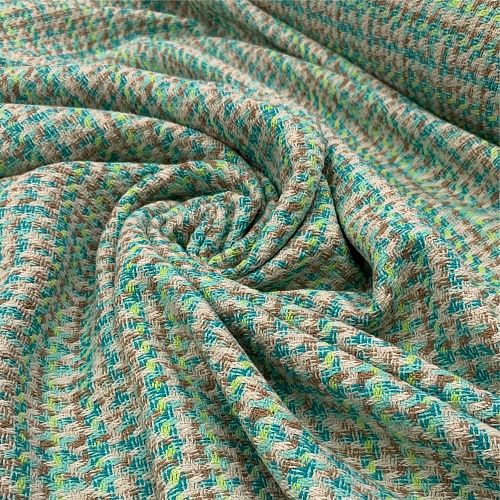 Твид 052-11676 бирюзовый мультиколор