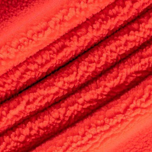 Мех искусственный К30-154 красный однотонный