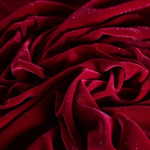 Бархат с люрексом 002-04427 бордовый однотонный