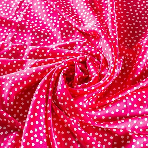 Шелк синтетический 065-01312 фуксия принтованный