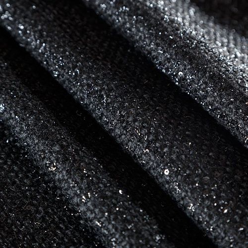 Твид шанель 052-04400 черный с пайетками