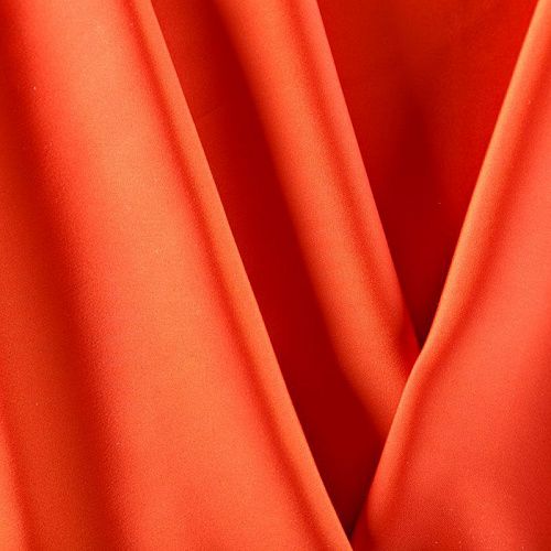 Сатин стрейч 001-07634 оранжево-красный однотонный