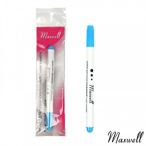 Маркер Maxwell для ткани исчезающий 1 мм MAX-WB10 голубой
