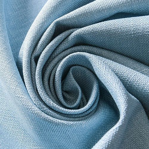 Ткань портьерная лен h-300 см 05-02-11501 разбеленный голубой однотонный