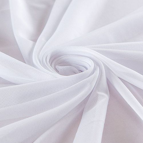 Сетка трикотажная 050-15621 белый однотонный