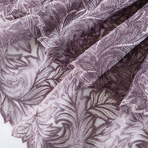 Гипюр 012-05434 розовато-лиловый