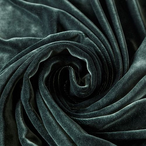 Бархат 002-05393 бутылочный зеленый однотонный